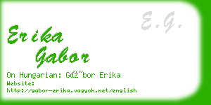 erika gabor business card